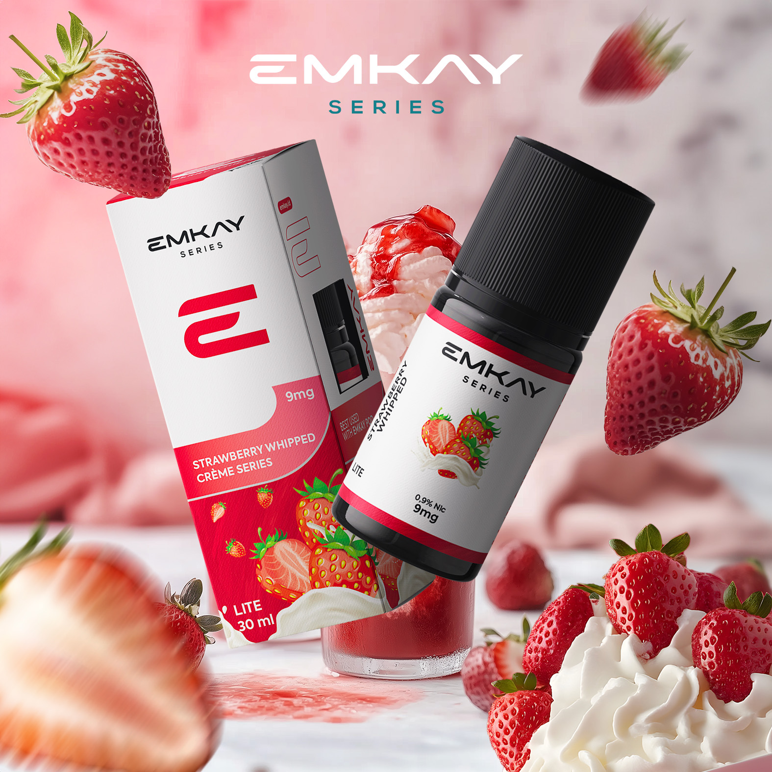 Emkay Strawberry Whipped Lite | Creme Series