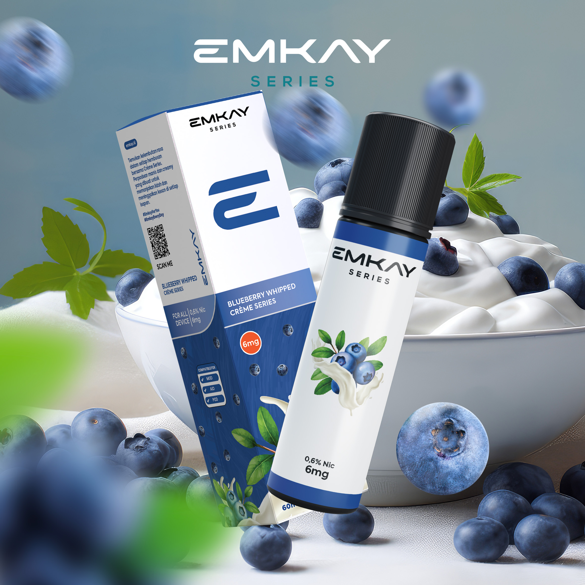 Emkay Creme Freebase Blueberry Whipped